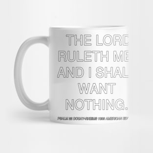 Psalm 22 Douay-Rheims 1899 American Edition Mug